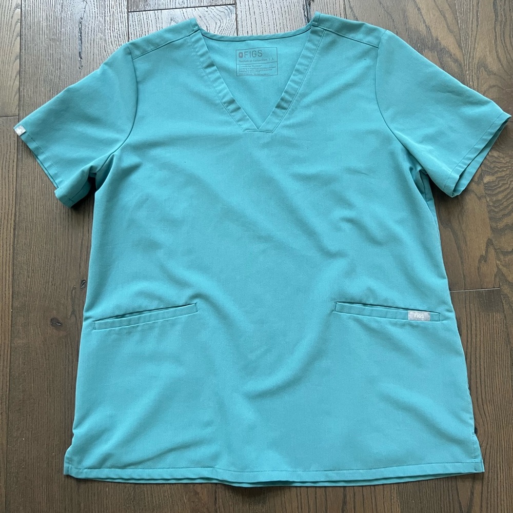 Figs Casma scrub top Hydrogreen